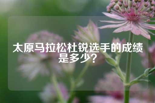 太原马拉松杜锐选手的成绩是多少？