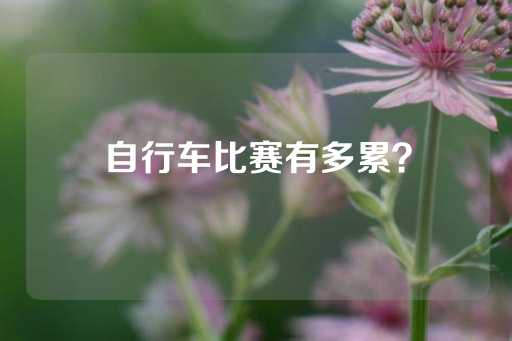 自行车比赛有多累？