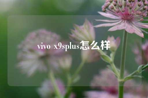 vivo x9splus怎么样